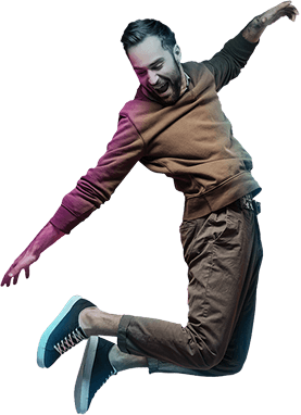 a boy enjoying the jumpo!